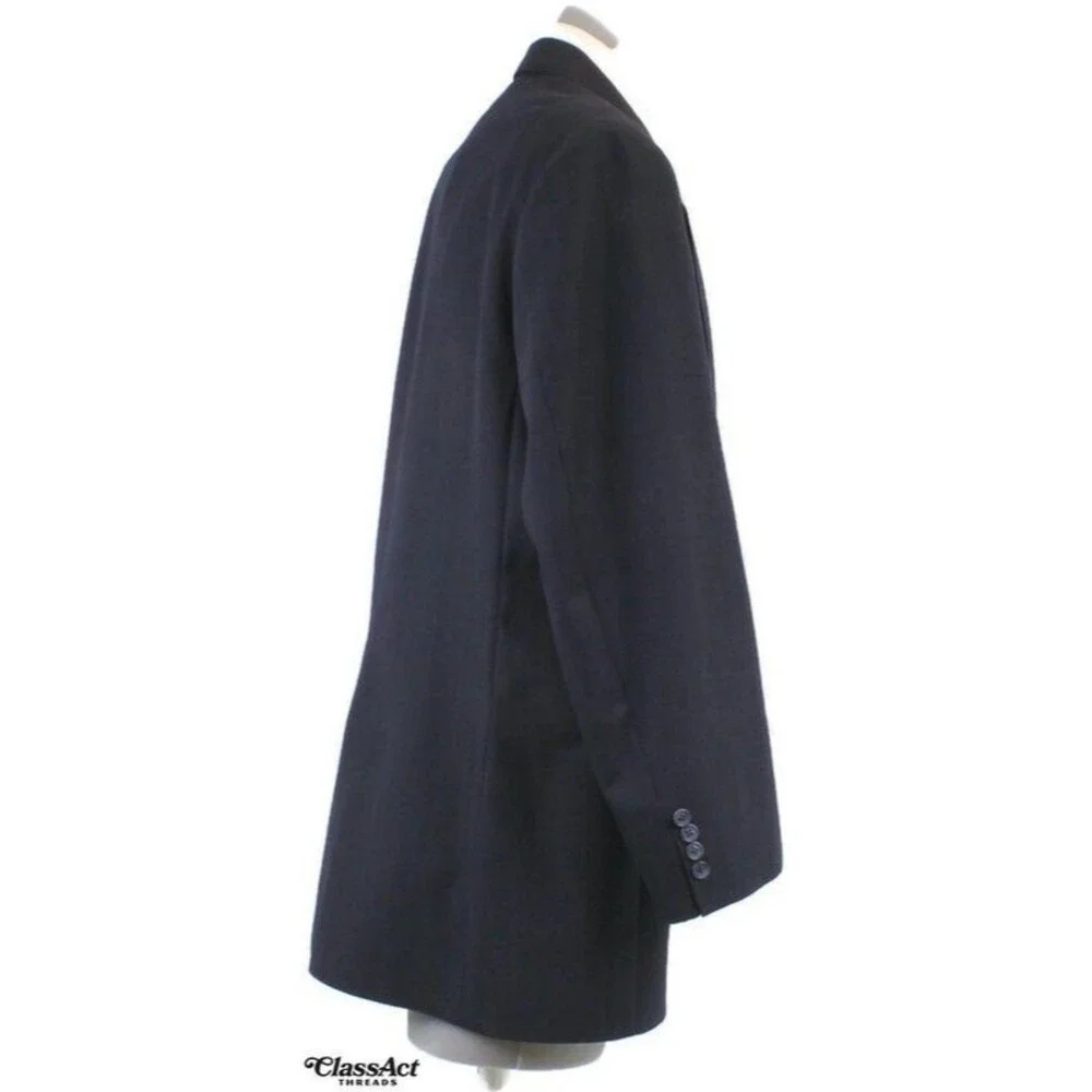Unbranded Men 2 Piece Suit 2 Btn Blue Striped 46L Pleated Fronts 39